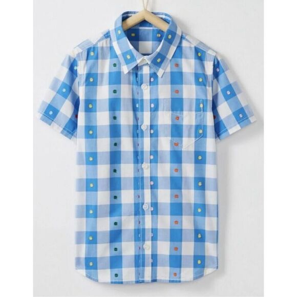 Hanna Andersson Celebrate Spring Woven Button-down Shirt $52 - Picture 1 of 6